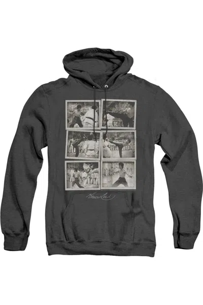 Gildan Bruce Lee Snap Shots Adult Heather Hoodie In Black