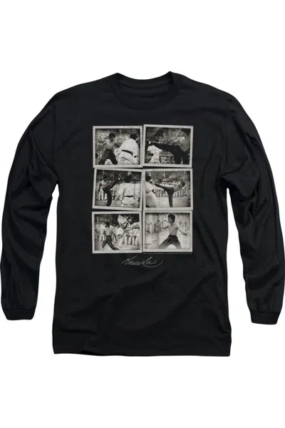 Gildan Bruce Lee Snap Shots Long Sleeve Adult Tee / T-shirt In Black