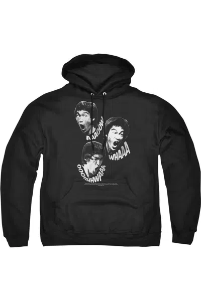 Gildan Bruce Lee Sounds Of The Dragon Adult Pull Over Hoodie In Black