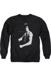 Gildan Bruce Lee Stance Adult Crewneck Sweatshirt In Black
