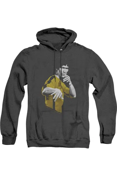 Gildan Bruce Lee Suit Of Death Adult Heather Hoodie In Black