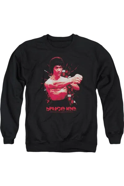 Gildan Bruce Lee The Shattering Fist Adult Crewneck Sweatshirt In Black