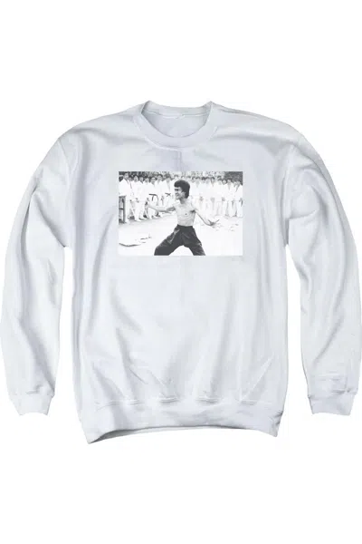Gildan Bruce Lee Triumphant Adult Crewneck Sweatshirt In White