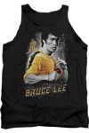 Gildan Bruce Lee Yellow Dragon Adult Tank In Black
