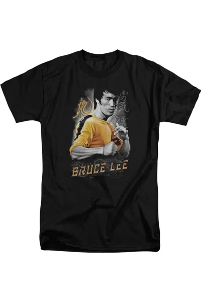 Gildan Bruce Lee Yellow Dragon Short Sleeve Adult T-shirt In Black