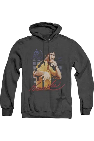 Gildan Bruce Lee Yellow Jumpsuit Adult Heather Hoodie In Black