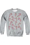 Gildan Candy Cane Christmas Crew Unisex Adult Crewneck Sweatshirt Sweater In Multi