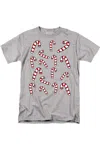 Gildan Candy Cane Christmas Crew Unisex Adult T-shirt In Multi