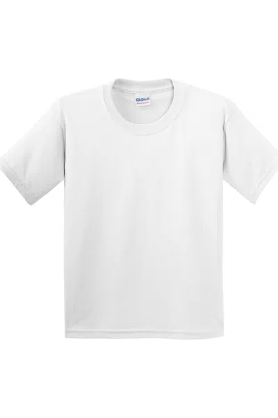 Gildan Kids' Childrens Unisex Heavy Cotton T-shirt In White