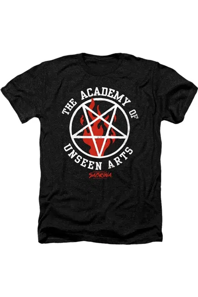 Gildan Chilling Adventures Of Sabrina Academy Of Unseen Arts Adult Heather Tee / T-shirt In Black