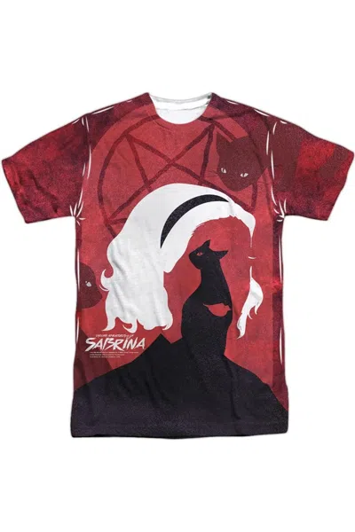 Gildan Chilling Adventures Of Sabrina Cats Short Sleeve Adult Poly Crew Tee / T-shirt In White