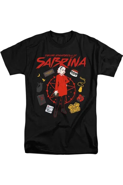 Gildan Chilling Adventures Of Sabrina Circle Short Sleeve Adult Tee / T-shirt In Black