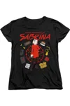Gildan Chilling Adventures Of Sabrina Circle Short Sleeve Women´s Tee / T-shirt In Black