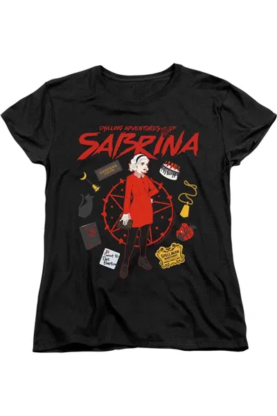 Gildan Chilling Adventures Of Sabrina Circle Short Sleeve Women´s Tee / T-shirt In Black