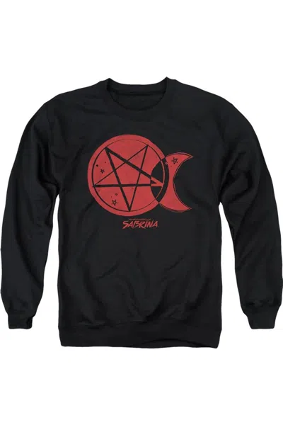 Gildan Chilling Adventures Of Sabrina Dark Moon Adult Crewneck Sweatshirt In Black