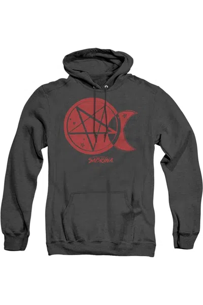 Gildan Chilling Adventures Of Sabrina Dark Moon Adult Heather Hoodie / Hooded Sweatshirt In Black