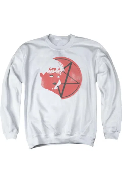 Gildan Chilling Adventures Of Sabrina Herald Sabrina Adult Crewneck Sweatshirt In White