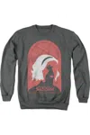 Gildan Chilling Adventures Of Sabrina Sabrina And Salem Adult Crewneck Sweatshirt In Pink