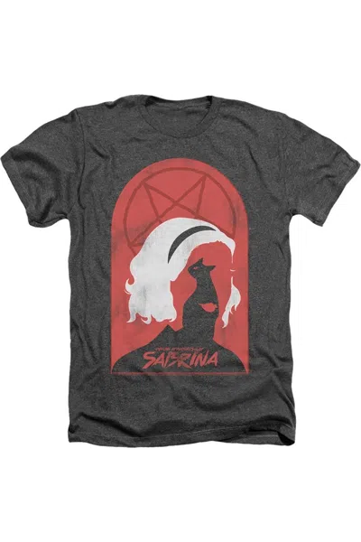 Gildan Chilling Adventures Of Sabrina Sabrina And Salem Adult Heather Tee / T-shirt In Pink