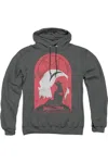 Gildan Chilling Adventures Of Sabrina Sabrina And Salem Adult Pull Over Hoodie / Hooded Sweatshirt In Pink