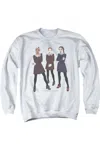 Gildan Chilling Adventures Of Sabrina Weird Adult Crewneck Sweatshirt In White