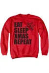 Gildan Christmas Repeat Unisex Adult Crewneck Sweatshirt Sweater In Red