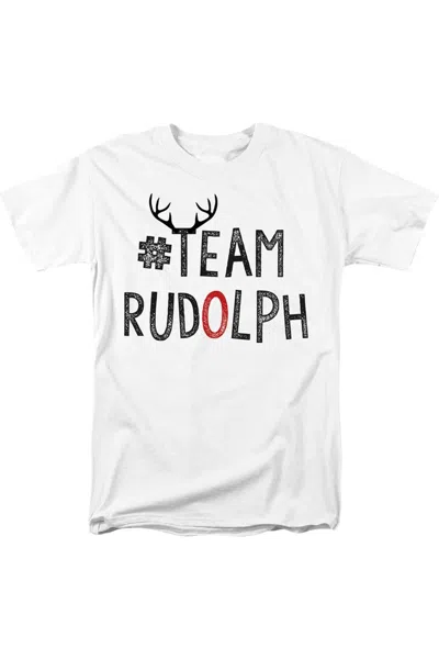 Gildan Christmas Team Rudolph Unisex Adult T-shirt In White
