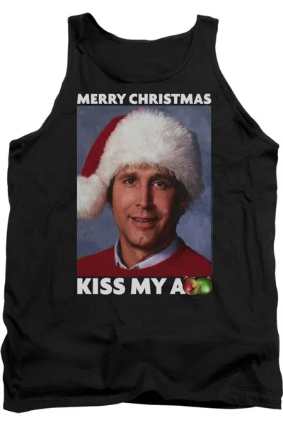Gildan Christmas Vacation Merry Kiss Adult Tank Top In Black
