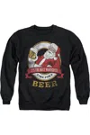 Gildan Christmas Wonderful Time Beer Unisex Adult Crewneck Sweatshirt Sweater In Black