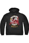 Gildan Christmas Wonderful Time For A Beer Unisex Adult Pullover Hoodie In Black