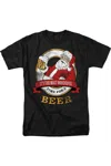Gildan Christmas Wonderful Time For A Beer Unisex Adult T-shirt In Black