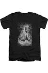 Gildan Corpse Bride Bird Dissolve Short Sleeve Adult V Neck Premium Cotton Tee / T-shirt In Black