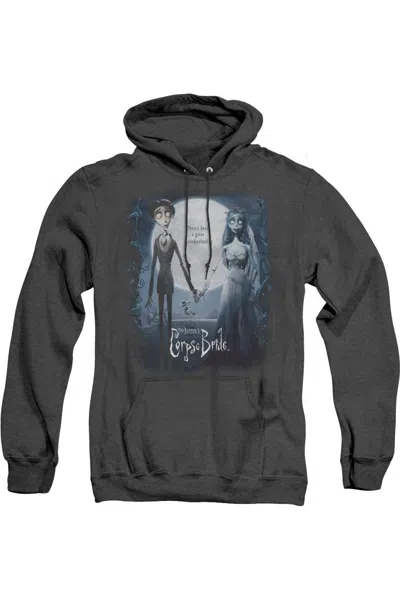 Gildan Corpse Bride Poster Adult Heather Hoodie / Hooded Sweatshirt In Black