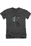 Gildan Corpse Bride Runaway Groom Short Sleeve Adult V Neck Tee / T-shirt In Pink