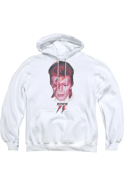 Gildan David Bowie Aladdin Sane 75 Adult Pull Over Hoodie In White