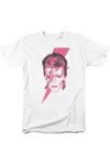 Gildan David Bowie Aladdin Sane Short Sleeve Adult Tee / T-shirt In White