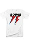 Gildan David Bowie Bowie 75 Logo Short Sleeve Adult Tee / T-shirt In White
