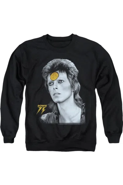 Gildan David Bowie Golden Bowie Adult Crewneck Sweatshirt In Black