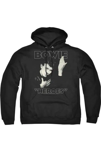 Gildan David Bowie Heroes Cover Adult Pull Over Hoodie In Black