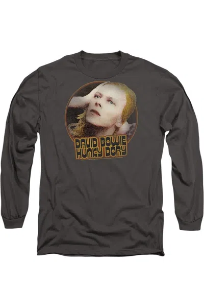 Gildan David Bowie Hunky Dory Circle Long Sleeve Adult Tee / T-shirt In Black
