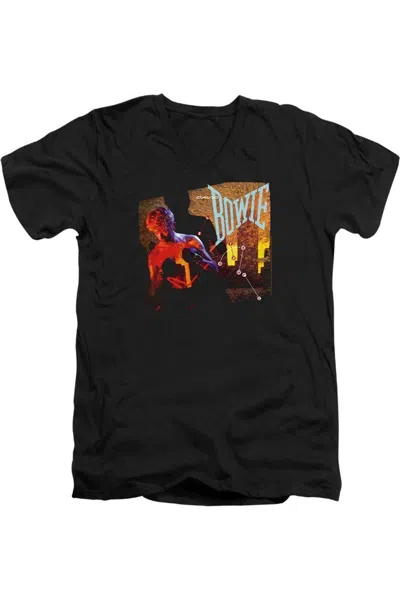 Gildan David Bowie Lets Dance Short Sleeve Adult V Neck Premium Cotton Tee / T-shirt In Black