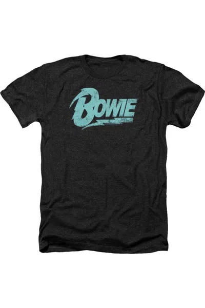 Gildan David Bowie Logo Adult Heather T-shirt In Black