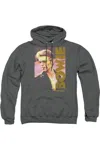 Gildan David Bowie Smokin Adult Pull Over Hoodie In Pink