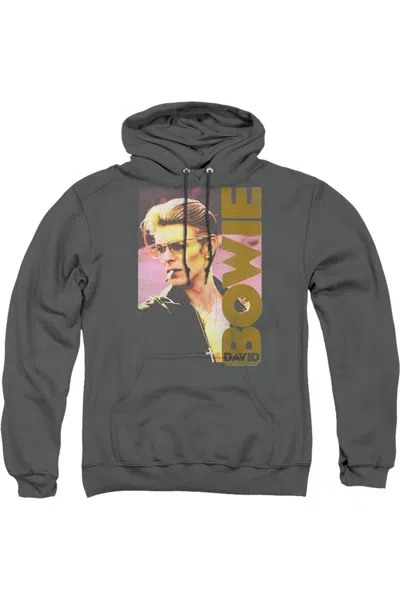 Gildan David Bowie Smokin Adult Pull Over Hoodie In Pink