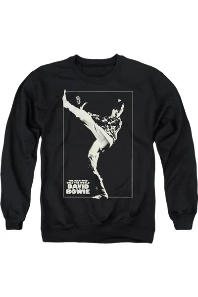 Gildan David Bowie The Man Cover Adult Crewneck Sweatshirt In Black