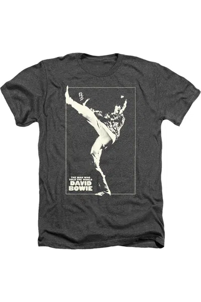 Gildan David Bowie The Man Cover Adult Heather T-shirt In Black