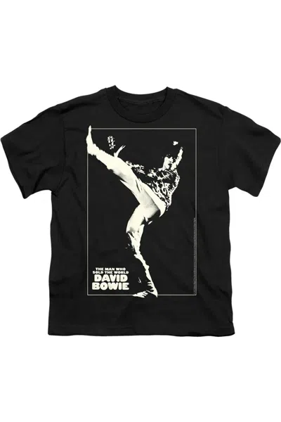 Gildan Kids' David Bowie The Man Cover Short Sleeve Juvenile Tee / T-shirt In Black