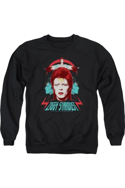 Gildan David Bowie Ziggy Heads Adult Crewneck Sweatshirt In Black