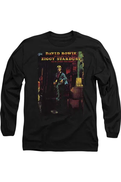 Gildan David Bowie Ziggy Stardust Album Long Sleeve Adult Tee / T-shirt In Black