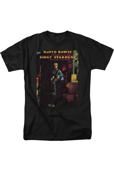 Gildan David Bowie Ziggy Stardust Album Short Sleeve Adult Tee / T-shirt In Black